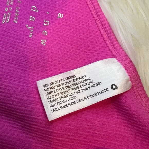 A new day | pink one shoulder crop top seamless slim fit tank - Picture 5 of 8